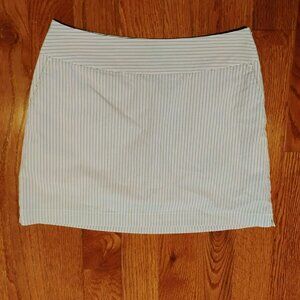Adidas Striped Climacool Skort, Size 2, White Red Grey Stripe Golf Tennis EUC